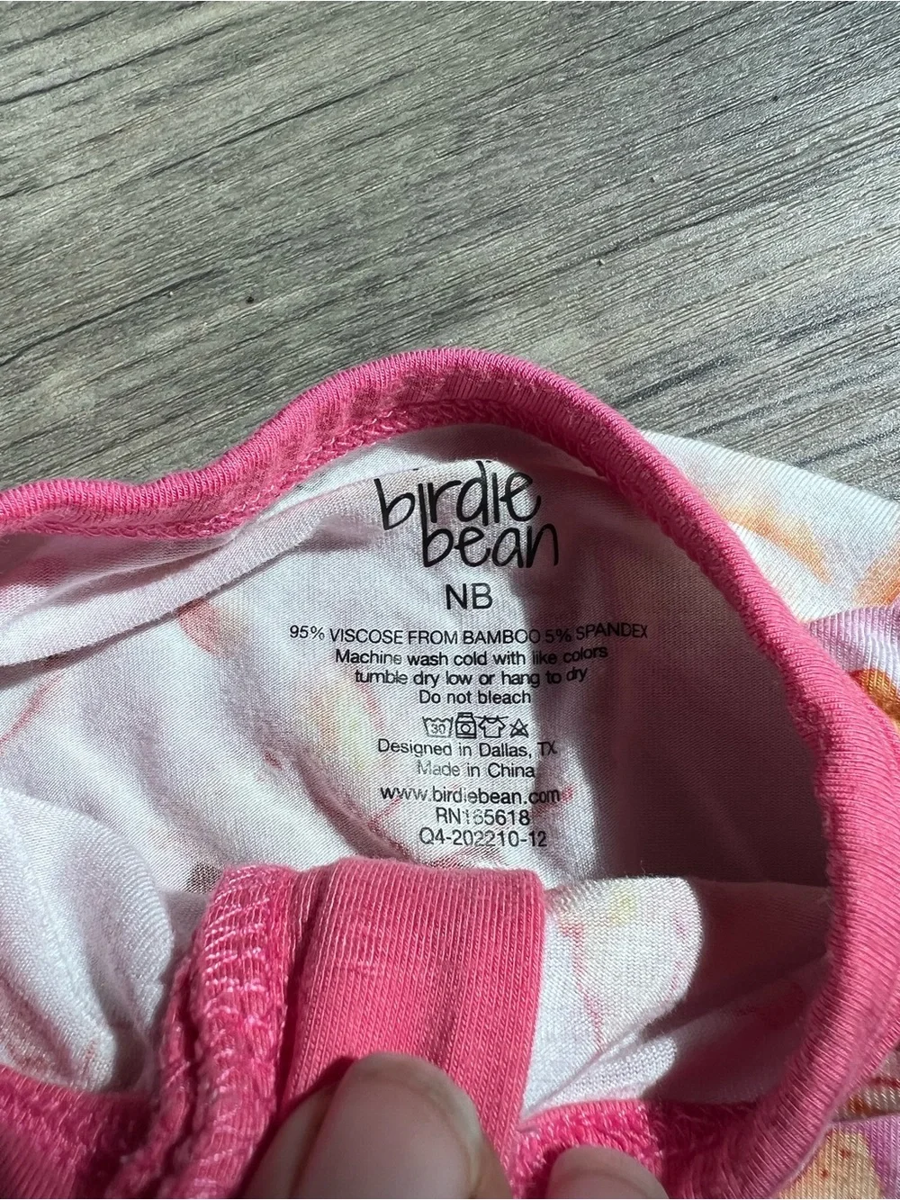 Birdie Bean Pink S’more Sadie Bamboo Viscose Convertible Romper Newborn